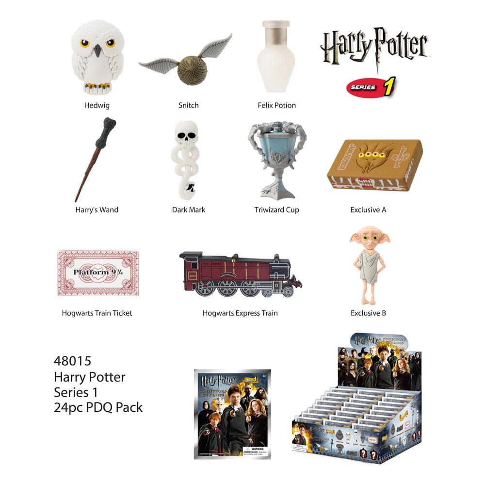 Harry Potter PVC Bag Clips Series 1 Display (24) Monogram Int.