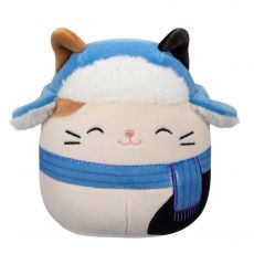 Squishmallows Plyšák Figure Cam the Brown and Black Calico Cat in Blue Šála, Hat 12 cm