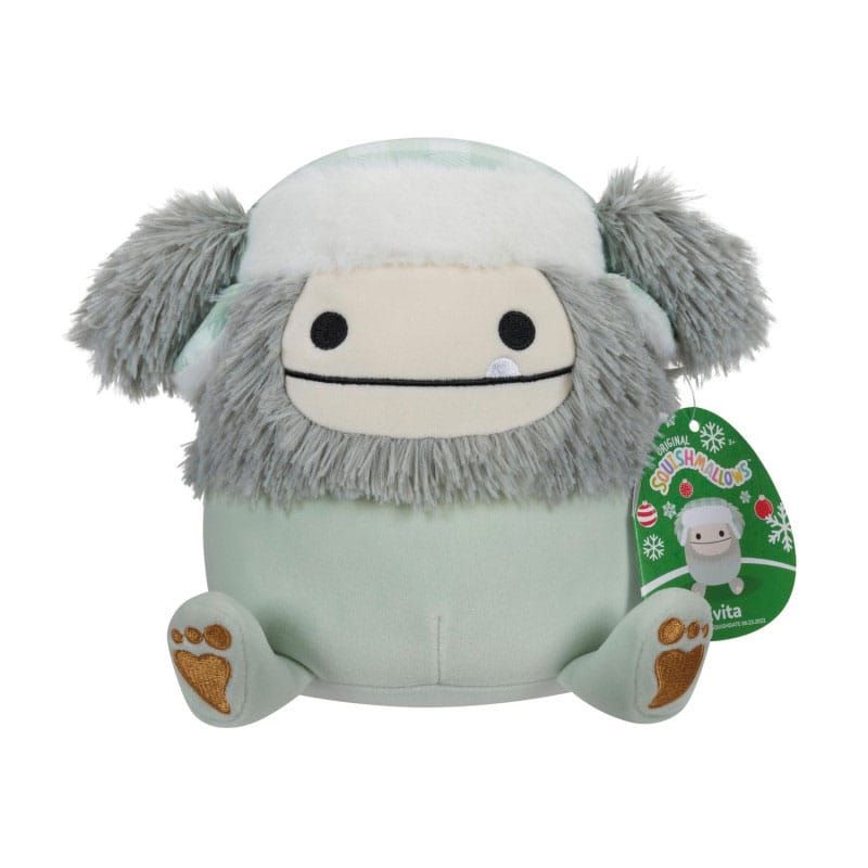Squishmallows Plyšák Figure Christmas Evita the Bigfoot with Trapper Hat 12 cm Jazwares