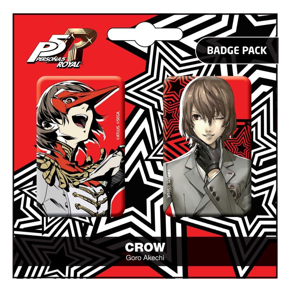 Persona 5 Royal Pin Placky 2-Pack Crow / Goro Akechi POPbuddies