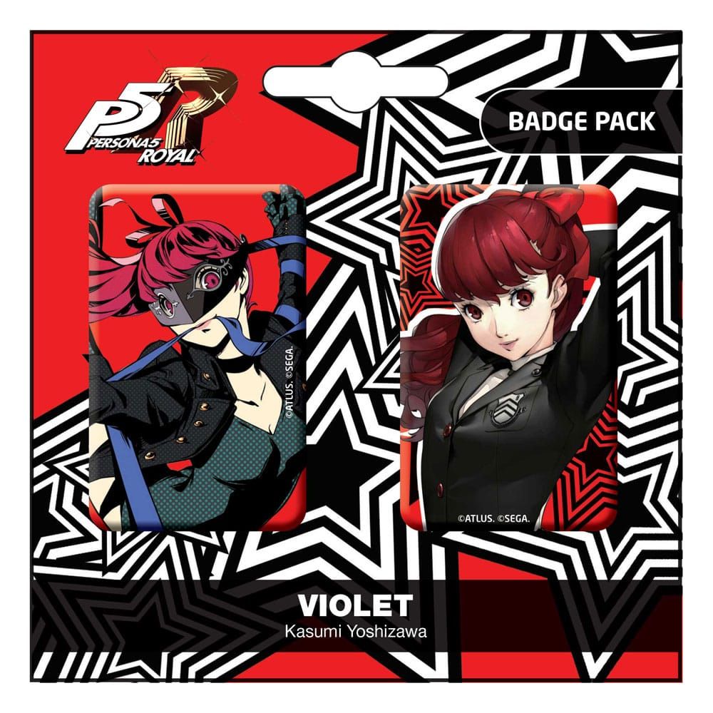 Persona 5 Royal Pin Placky 2-Pack Violet / Kasumi Yoshizawa POPbuddies