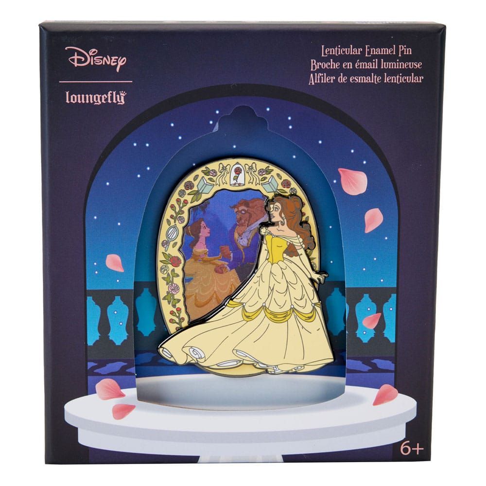 Disney Lenticular Enamel Pin Belle (Beauty and the Beast) 8 cm Loungefly