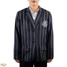 Wednesday Bunda Nevermore Academy black Striped Blazer Velikost L Cinereplicas