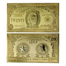 Fallout: New Vegas Replika New California Republik 20 Dollar Bill (gold plated) FaNaTtik
