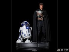 Star Wars The Mandalorian Legacy Replika Soška 1/4 Luke Skywalker, R2-D2 & Grogu 54 cm Iron Studios