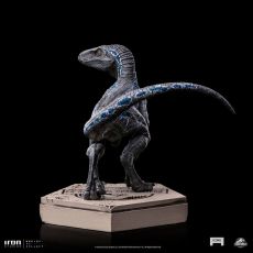 Jurassic World Icons Soška Velociraptor B Blue 7 cm Iron Studios