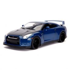 The Fast and Furious Kov. Model Hollywood Rides 1/18 2009 Nissan Skyline GT-R R35 with Brian Figurka Jada Toys