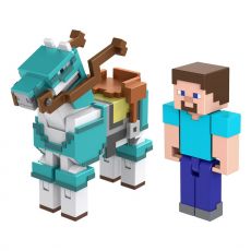 Minecraft Akční Figure 2-Pack Steve & Armored Horse 8 cm Mattel