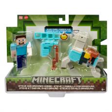 Minecraft Akční Figure 2-Pack Steve & Armored Horse 8 cm Mattel