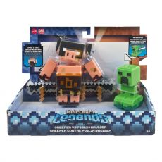 Minecraft Legends Akční Figure 2-Pack Creeper vs Piglin Bruiser 8 cm Mattel