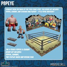 Popeye 5 Points Deluxe Figure Set Popeye & Oxheart 9 cm Mezco Toys