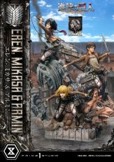 Attack on Titan Ultimate Premium Masterline Soška Eren, Mikasa, & Armin Deluxe Bonus Verze 72 cm Prime 1 Studio