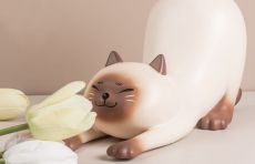 Shitaukeno Neko Figure Siamese Cat 20 cm Shenzhen Mabell Animation Development