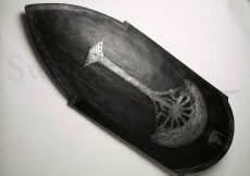 Lord of the Rings Replika 1/1 Gondorian Shield with Flag 113 cm United Cutlery