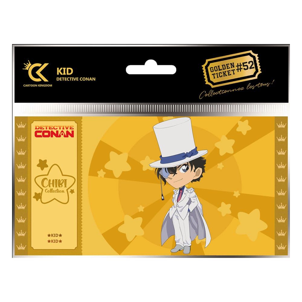 Detective Conan Golden Ticket #52 Kaito Kid Chibi Case (10) Cartoon Kingdom