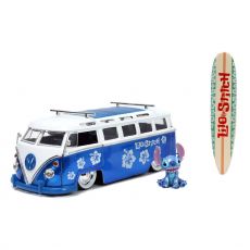 Lilo & Stitch Hollywood Rides Kov. Model 1/24 1962 VW Bus with Stitch Figurka Jada Toys