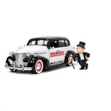 Monopoly Hollywood Rides Kov. Model 1/24 1939 Chevrolet Master Deluxe with Monopoly Figurka