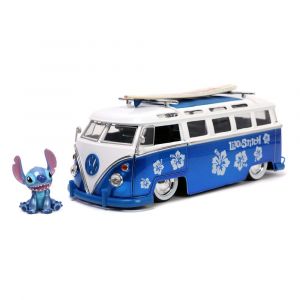 Lilo & Stitch Hollywood Rides Kov. Model 1/24 1962 VW Bus with Stitch Figurka Jada Toys