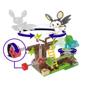 Pokémon MEGA Construction Set Emolga And Bulbasaur's Charming Woods Mattel