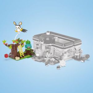 Pokémon MEGA Construction Set Emolga And Bulbasaur's Charming Woods Mattel