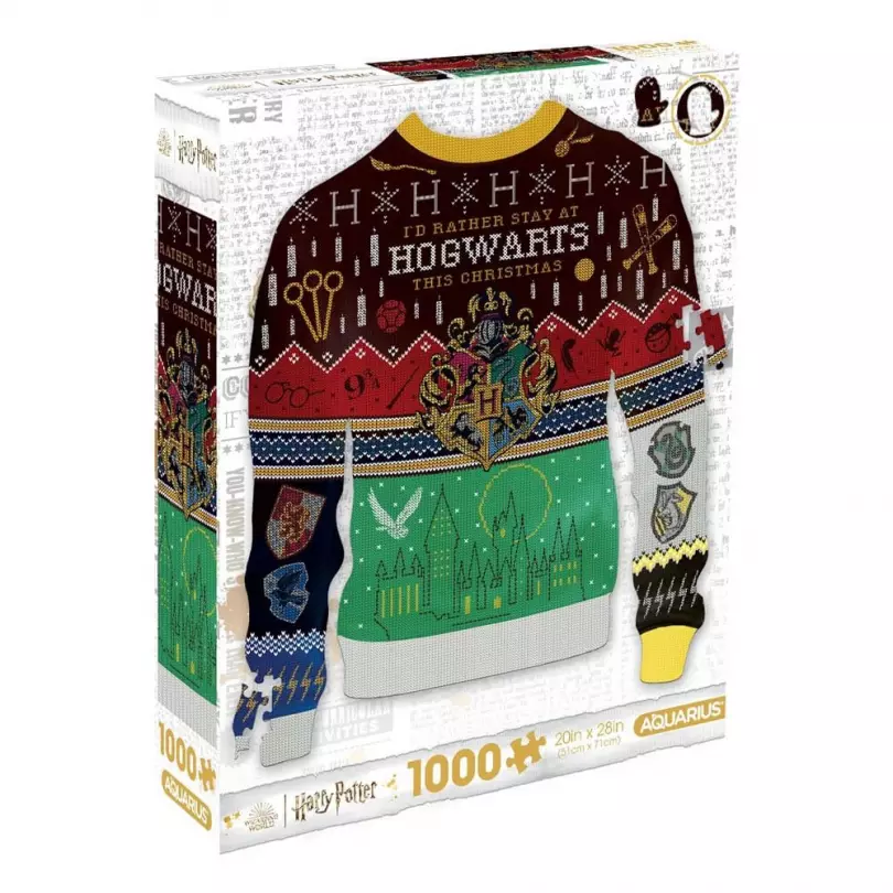 Harry Potter Jigsaw Puzzle Ugly Christmas Mikina Bradavice (1000 pieces) Aquarius