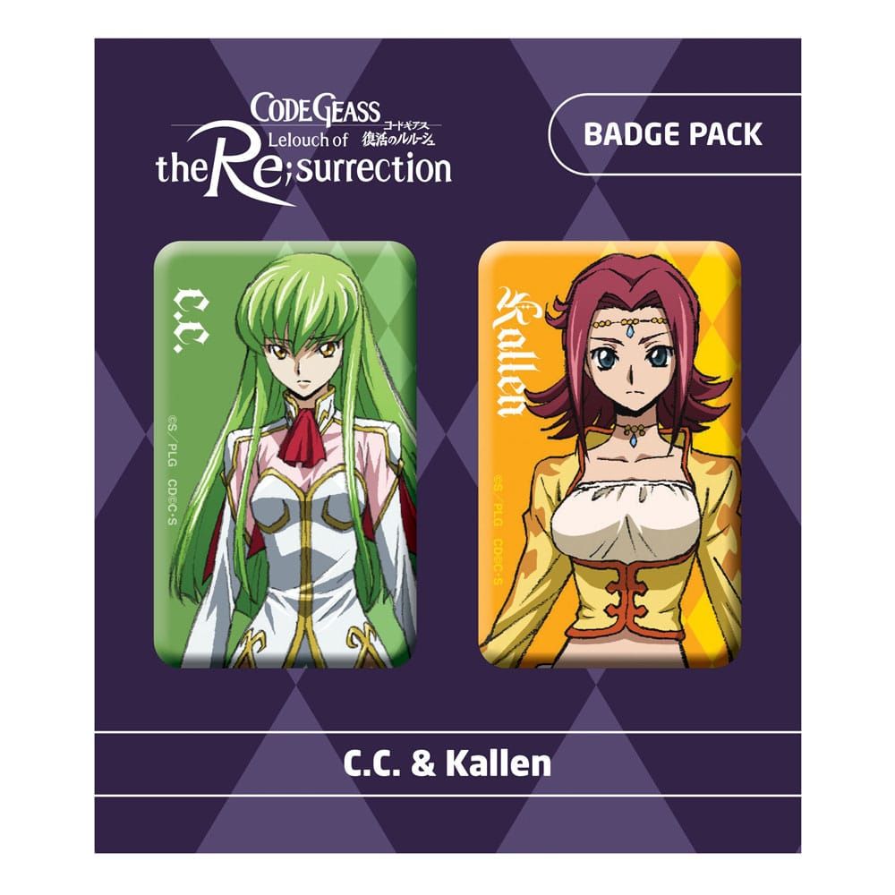 Code Geass Lelouch of the Re:surrection Pin Placky 2-Pack C.C. & Kallen POPbuddies
