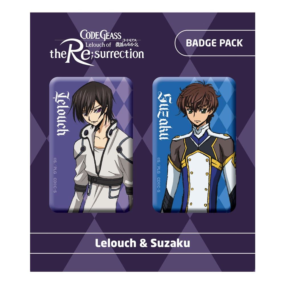 Code Geass Lelouch of the Re:surrection Pin Placky 2-Pack Lelouch & Suzaku POPbuddies