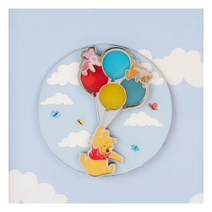 Disney Enamel 3" Pins Pooh and Friends on Balloons 3" Collector Box Sada (12) Loungefly