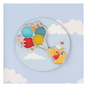 Disney Enamel 3" Pins Pooh and Friends on Balloons 3" Collector Box Sada (12) Loungefly