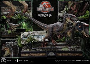 Jurassic Park III Legacy Museum Kolekce Soška 1/6 Velociraptor Male Bonus Verze 40 cm Prime 1 Studio