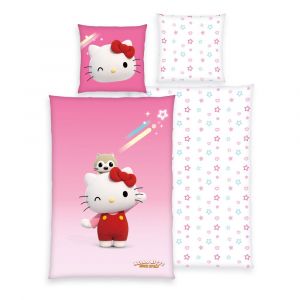 Hello Kitty Povlečení Set Hello Kitty-Super Style 135 x 200 cm / 80 x 80 cm