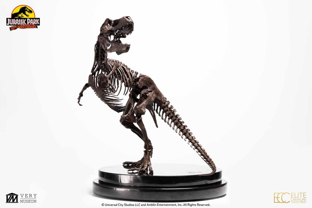 Jurassic Park ECC Elite Creature Line Soška 1/24Rotunda T-Rex Skeleton Bronze 27 cm Toynami