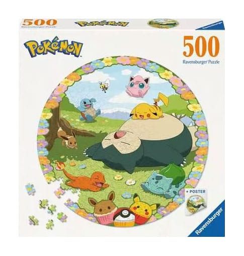 Pokémon Round Jigsaw Puzzle Flowery Pokémon (500 pieces) Ravensburger