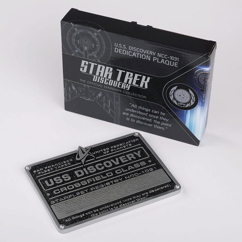 Star Trek Discovery Starship Kov. Mini Replicas Discovery Plaque Eaglemoss Publications Ltd.