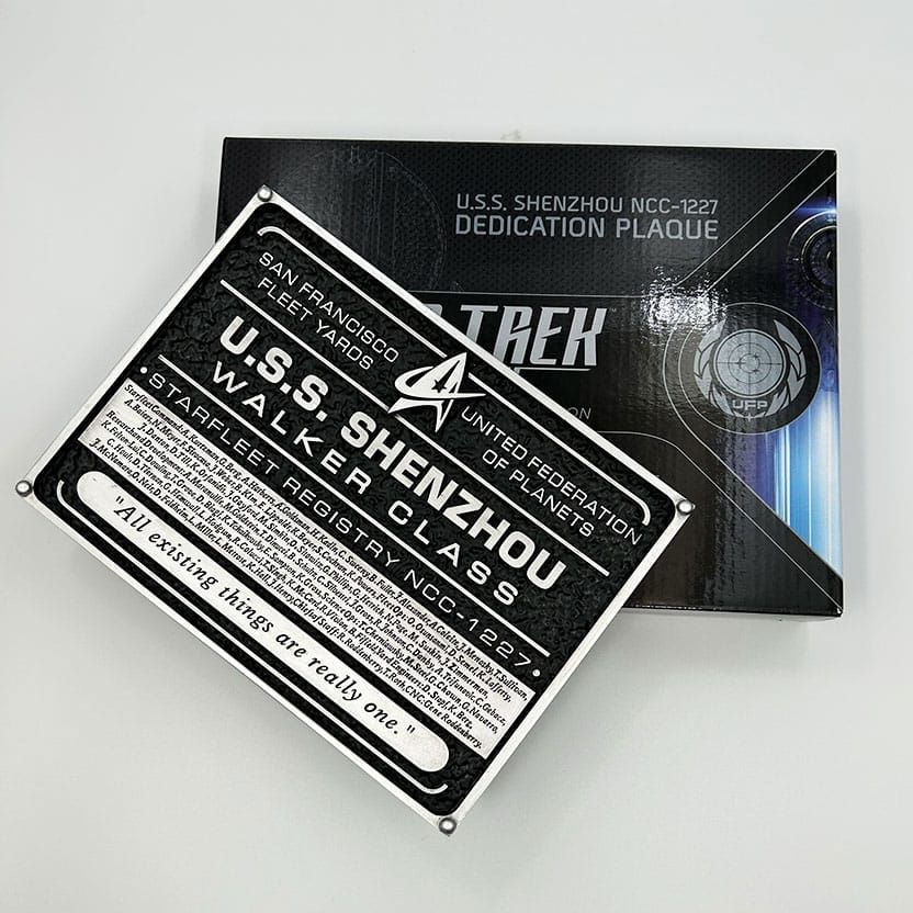 Star Trek Discovery Starship Kov. Mini Replicas Shenzhou Plaque Eaglemoss Publications Ltd.