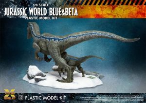Jurassic World Plastic Model Kit 1/8 Dominion Velociraptor Blue & Beta 40 cm X-Plus