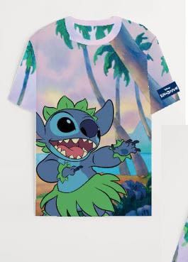 Lilo & Stitch All Over Print Tričko Velikost S Difuzed