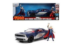 Marvel Kov. Model 1/24 2015 Dodge Challenger Thor Jada Toys