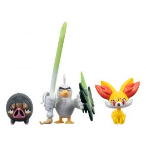 Pokémon Battle Figure Set 3-Pack Fennekin, Lechonk, Sirfetch'd 5 cm Jazwares