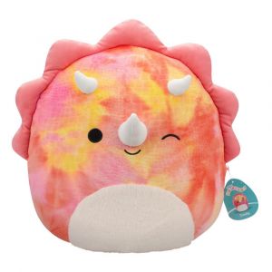Squishmallows Plyšák Figure Pink Tie-Dye Triceratops with Fuzzy Belly and Winking Trinity 40 cm