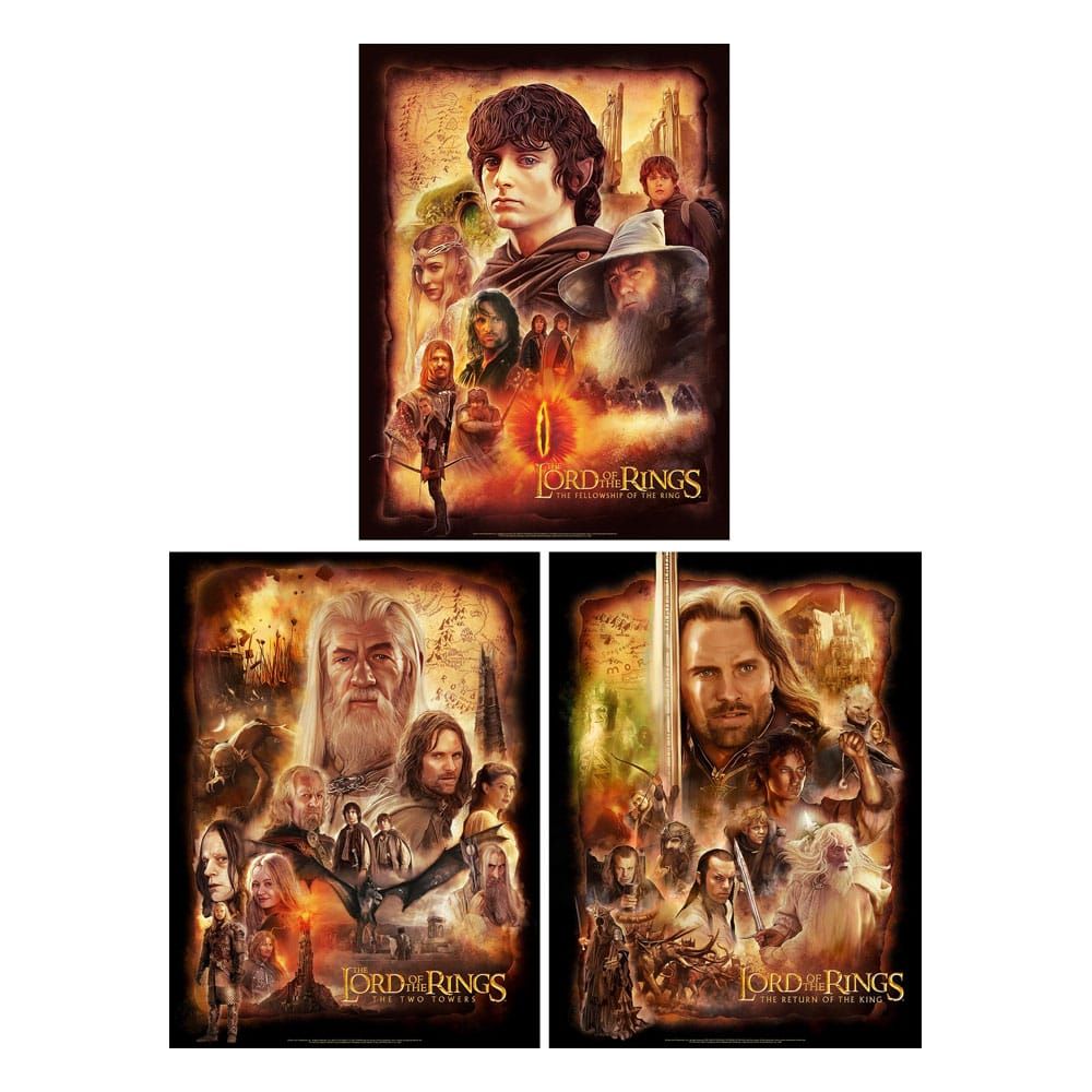 Lord of the Rings Set of 3 Art Prints The Fellowship of the Ring 46 x 61 cm - unframed Sideshow Collectibles