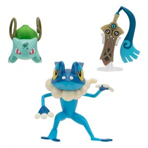 Pokémon Battle Figure Set 3-Pack Honedge, Bulbasaur #4, Frogadier 5 cm Jazwares