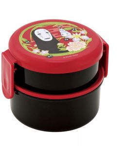 Spirited Away Two Layer Round Shape Lunch Box No Face Dark Red