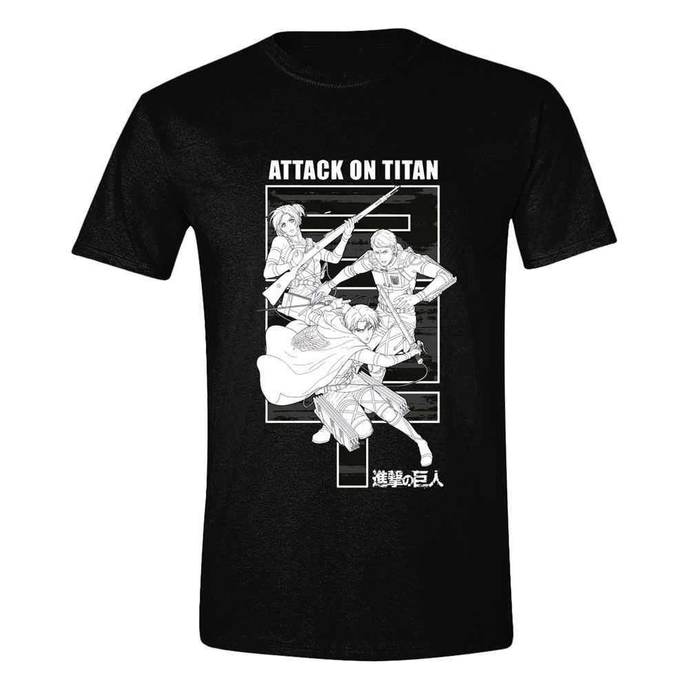 Attack on Titan Tričko Monochrome Trio Velikost S PCMerch