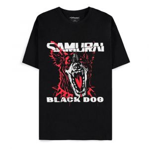 Cyberpunk 2077 Tričko Black Dog Samurai Album Art Velikost M
