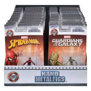 Marvel Nano Metalfigs Kov. Mini Figures 4 cm Sada (24) Jada Toys