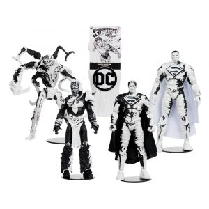 DC Direct Page Punchers Akční Figures & Comic Book Pack of 4 Superman Series (Sketch Edition) (Gold Label) 18 cm