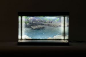 Azur Lane Acrylic Display Case with Lighting for Figurka Kashino Hot Springs Relaxation Mimeyoi