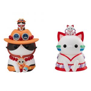 One Piece Mega Cat Project Nyanto! The Big Nyan Piece Series Trading Figure Portgas D. Ace 10 cm Megahouse