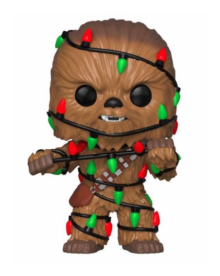 Star Wars POP! Vinyl Bobble-Head Holiday Chewbacca with Lights 9 cm Funko